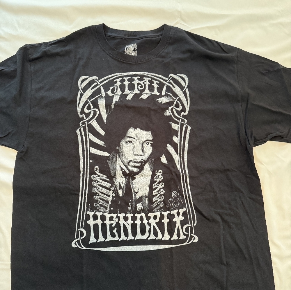 Jimi Hendrix Black and White Graphic Tee XL 0024